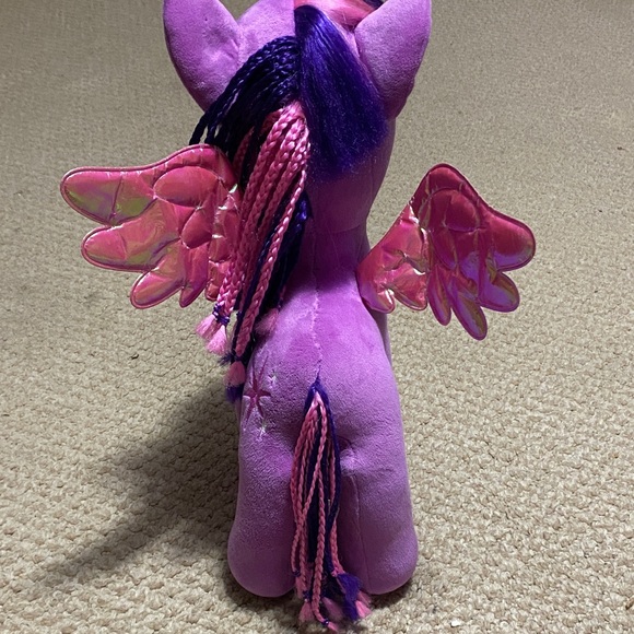 TY my little pony twilight sparkle large purple plush unicorn sparkly wings 2014 - Picture 4 of 15